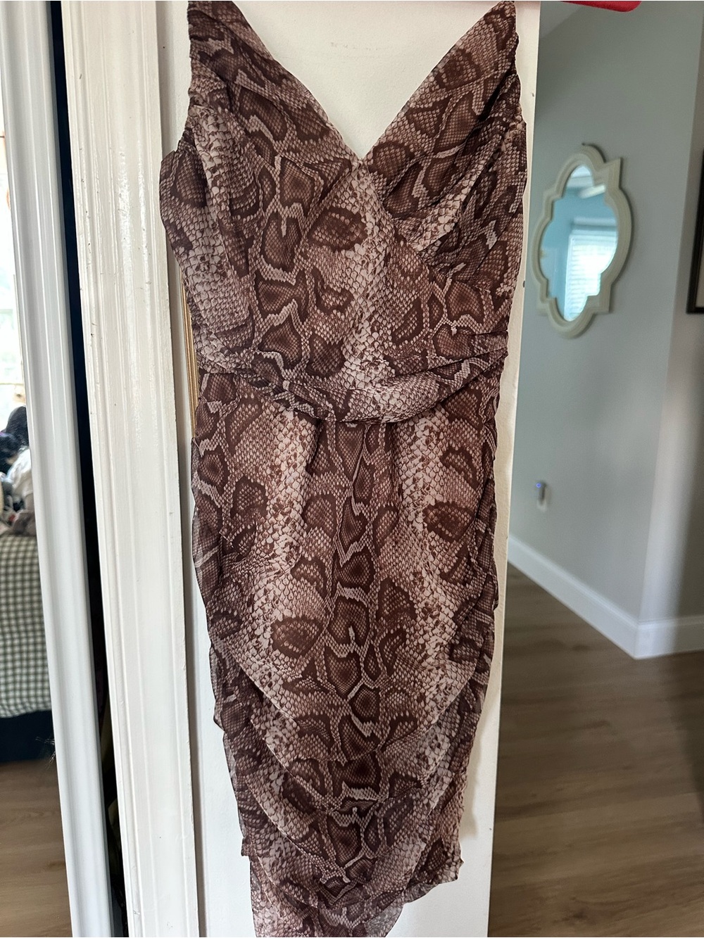 Princess Polly brown snakeskin Dress